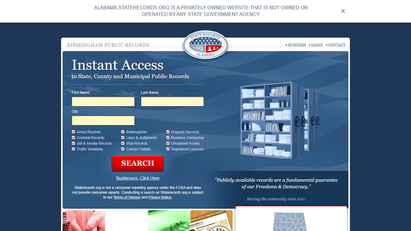 Birmingham Arrest and Public Records | Alabama.StateRecords.org